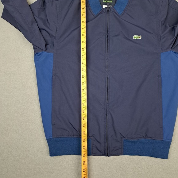 Lacoste Bomber Jacket Men's 50 Large Two Tone Blue Bi Swing Full Zip Lightweight - Picture 7 of 12